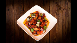 Chilli Paneer Dry at Moghul Express Leicester halal Indo-Chinese takeaway