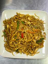 Chicken Chowmein Noodles at Moghul Express Leicester halal Indo-Chinese restaurant