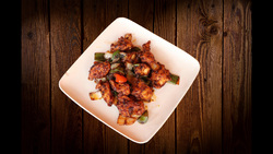 Chilli Chicken Dry at Moghul Express Leicester halal Indo-Chinese restaurant