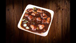 Chilli Chicken Saucy at Moghul Express Leicester halal Indo-Chinese restaurant