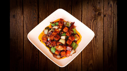 Chilli Paneer Dry at Moghul Express Leicester halal Indo-Chinese restaurant