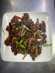 Crispy Lamb at Moghul Express Leicester halal Indo-Chinese restaurant